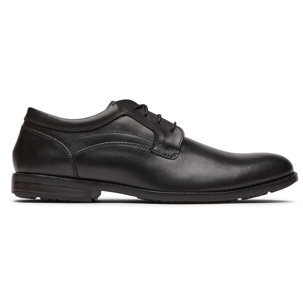 Rockport Mens Oxfords Black - Mykel Plain Toe - UK 940-ARLJIO